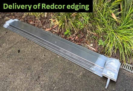 Delivery of Redcor Edging