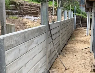 Icon Walls Natural Concrete Sleepers Retaining Wall